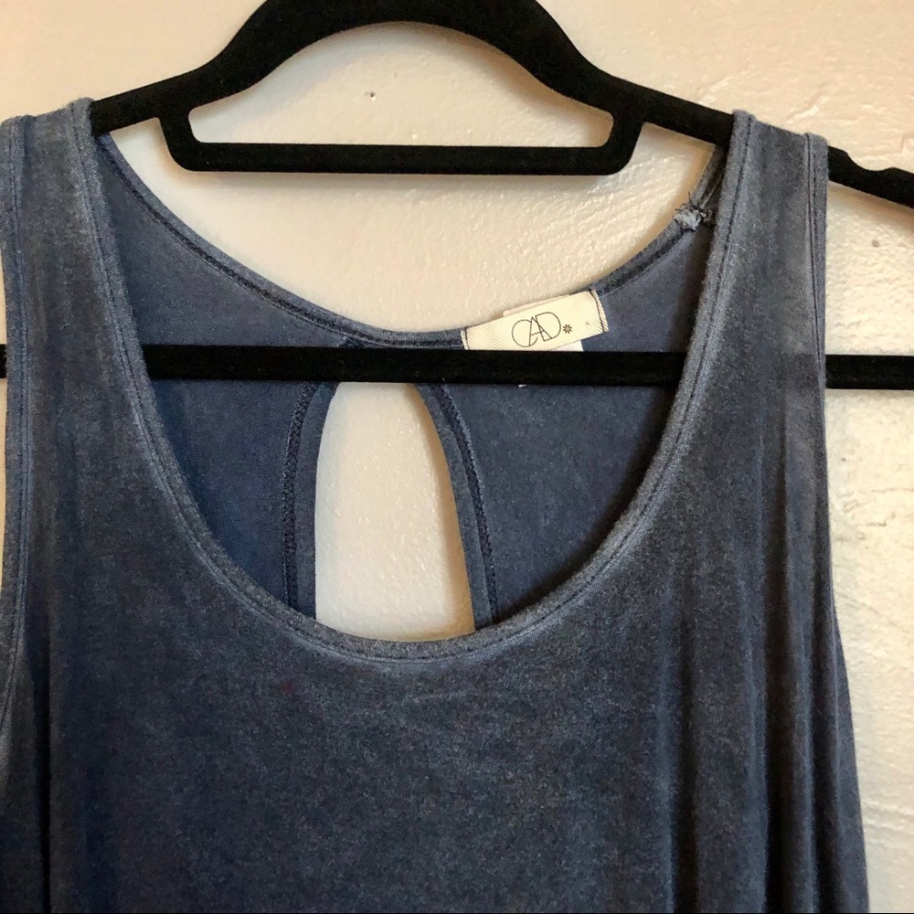 Open Back Blue Tank - Picture 3 of 4